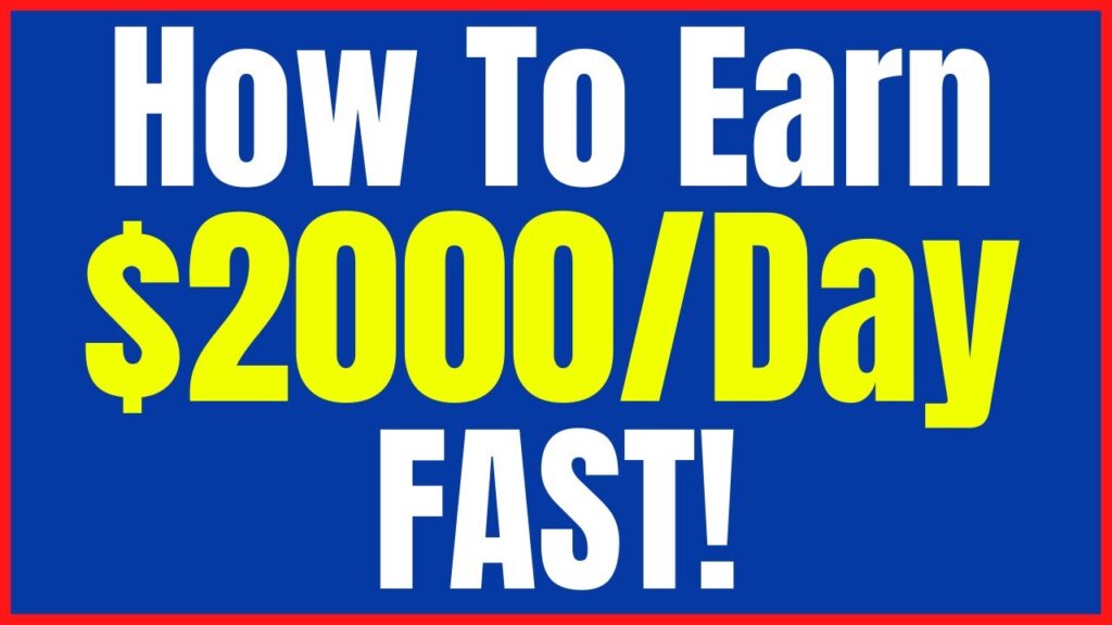 How To Make $2000 Fast! (MAKE MONEY ONLINE)